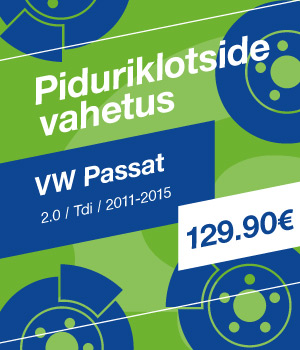Piduriklotside vahetus VW Passat 129.90 EUR