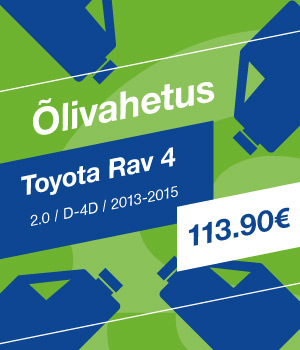 Õlivahetus Toyota RAV 4 113.90 EUR